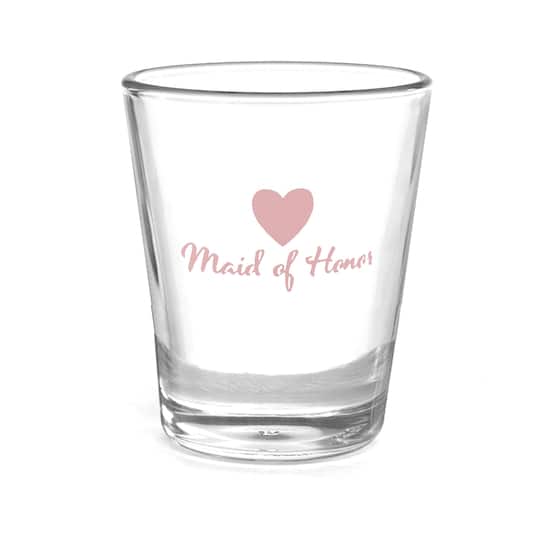 Hortense B. Hewitt Co. Wedding Party Heart Shot Glass, Maid of Honor